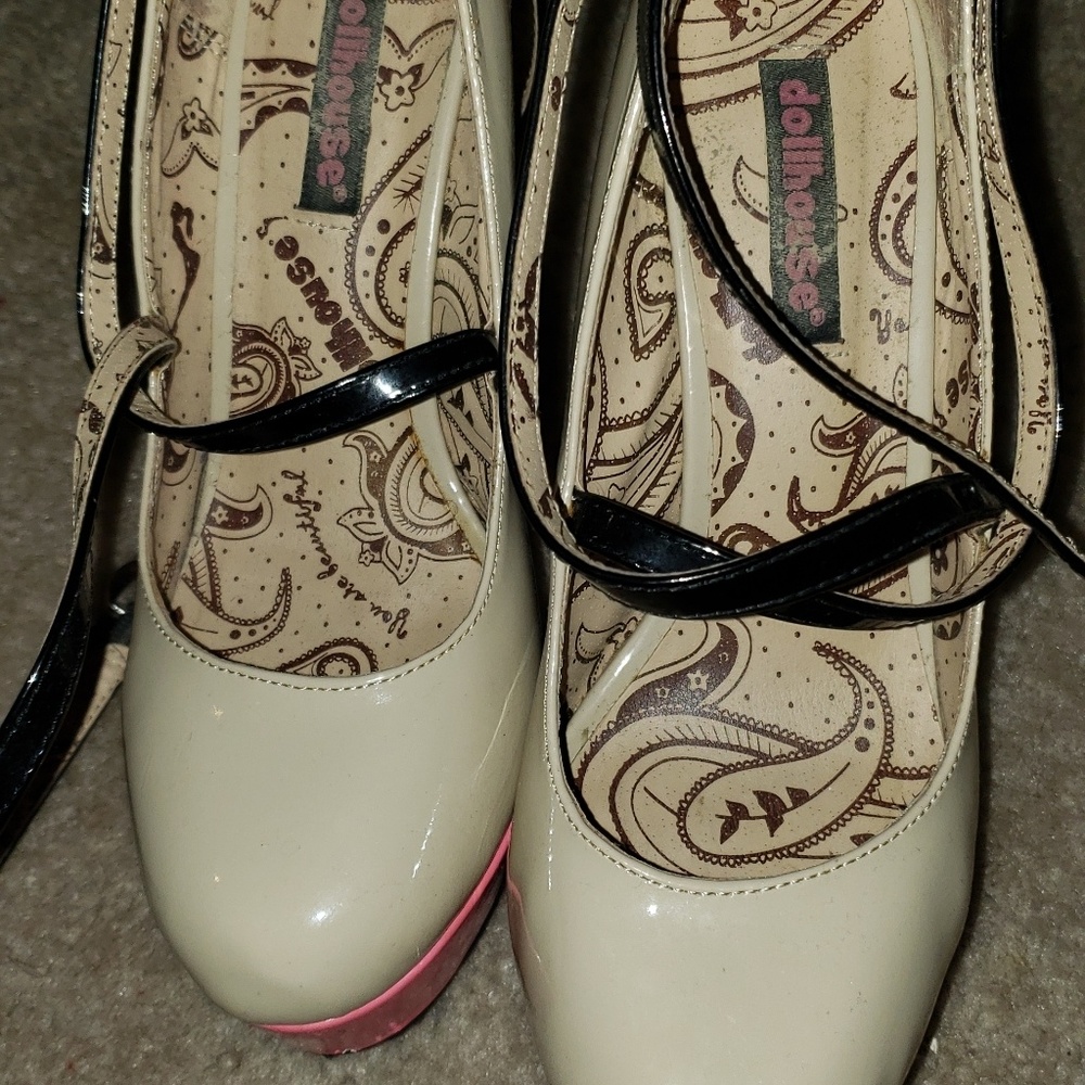 Platform multi color heels